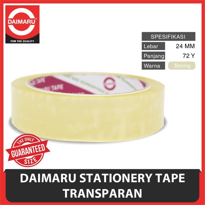 

1 Dus Selotip Bening Daimaru Tape 24mm x 72Yard