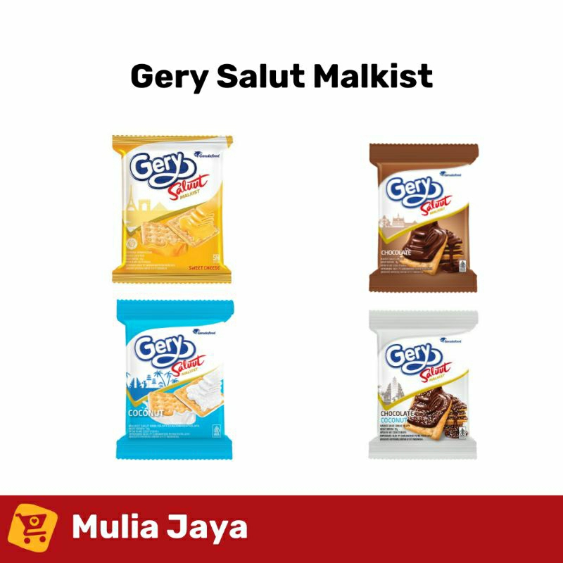 

Gery Salut Malkist (Cokelat/Keju/Kelapa/Cokelat Kelapa) 19 gr (1 renteng isi 10)