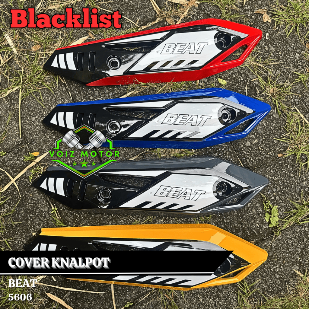 Cover Tameng Knalpot Beat Blacklist Cover Knalpot Motor Beat Tameng Knalpot Variasi Beat Bahan Plast