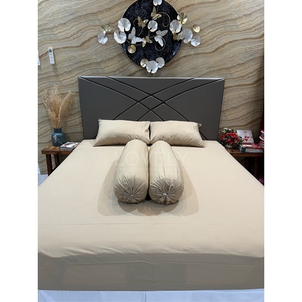 BEST SALE Sprei Set Katun Lokal Polos White/Grey/Graphite/Mocca