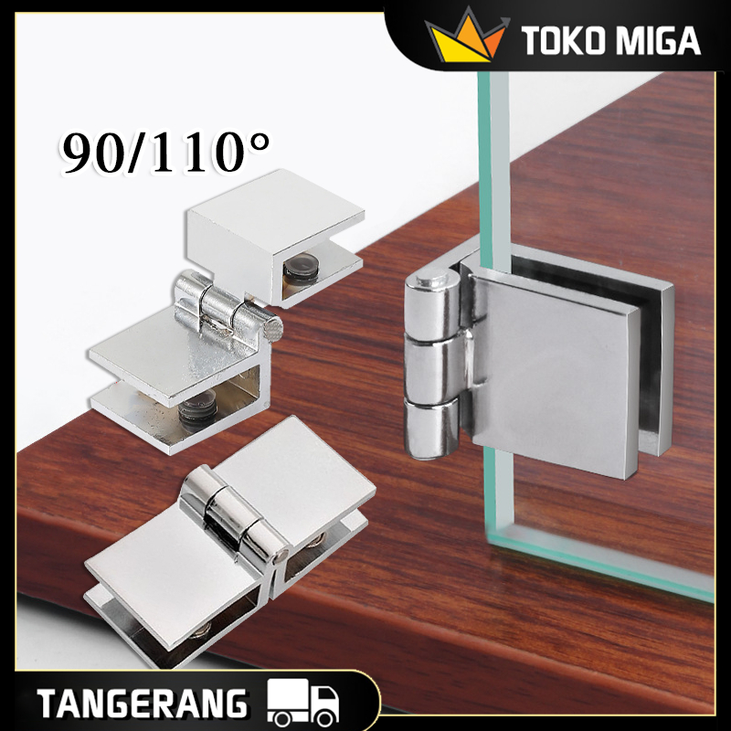 Engsel Pintu Kaca Paduan seng Engsel Etalase Kaca Untuk Kaca Ketebalan 5-8mm Engsel Kaca 180 Derajat