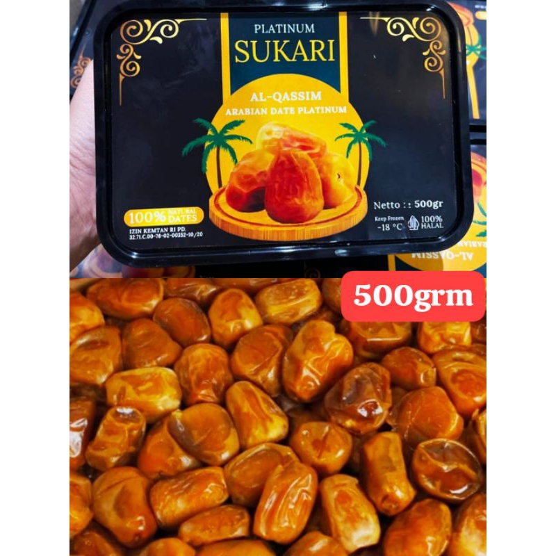 

Kurma Sukari Al Qassim - Kurma Platinum Box 500gr