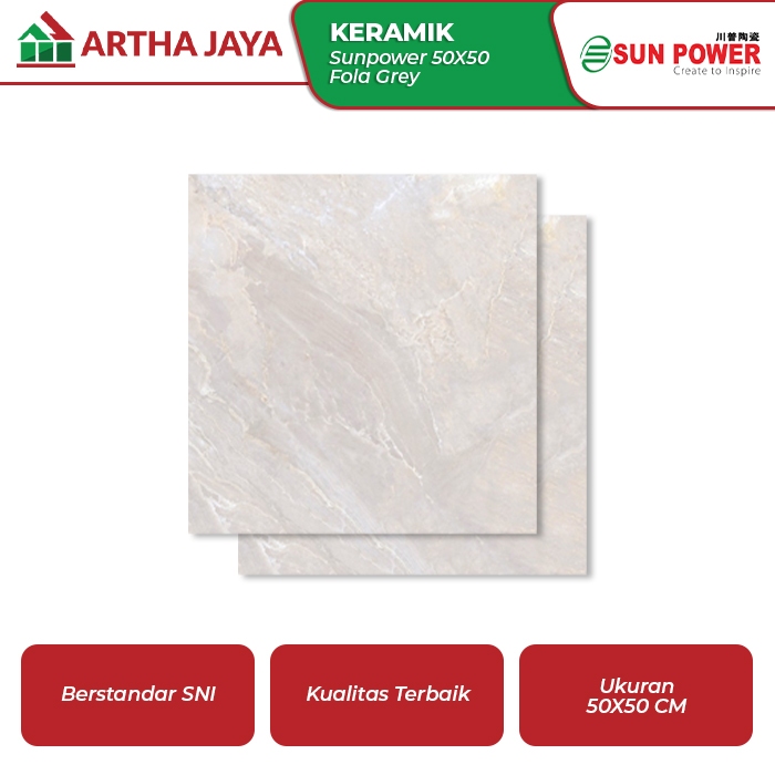 KERAMIK FOLA GREY SUNPOWER 50 X 50