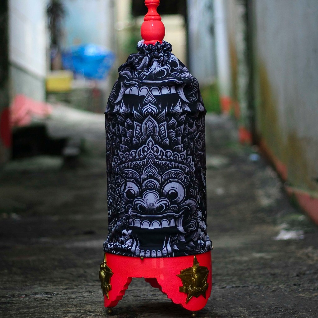 KERODONG CUSTOM MOTIF BARONG BALI UNTUK KRODONG SANGKAR HELOPET UNTUK BURUNG PLECI DOUBLE LAYER TEBA