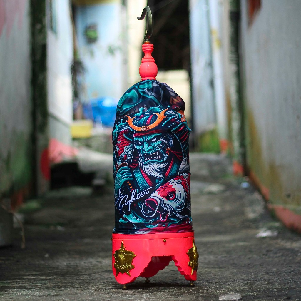 KERODONG HELOPET CUSTOM TULISAN NAMA BURUNG ATAU TEAM FULL PRINTING DOUBLE LAYER MEWAH TEBAL COCOK U