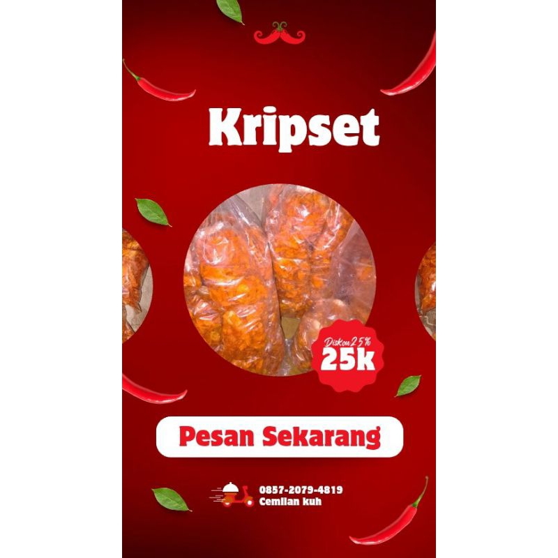 

KRIPSET(KERIPIKSETAN)SNACKFOODAROMADAUNJERUK500G