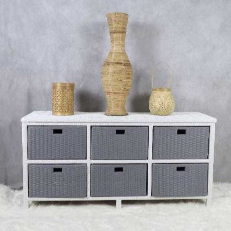 Lemari Rotan Sintetis 6 Laci