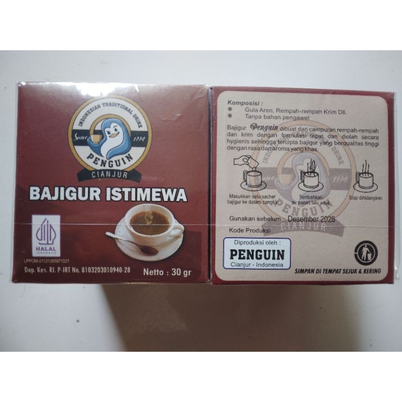 

Bajigur Istimewa Penguin Kemasan 1 Pack isi 10