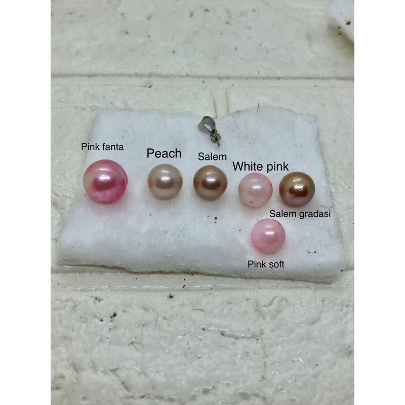liontin mutiara air laut white pink mutiara air laut babypearls