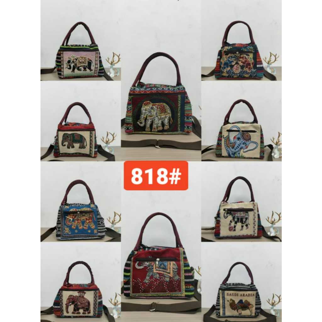 TAS THAILAND SPEEDY / TAS TENTENG SLEMPANG WANITA / TAS IMPOR WANITA etnik gajah tenun owl