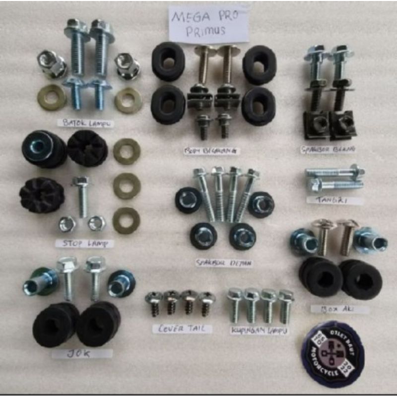baut full set body Honda megapro primus