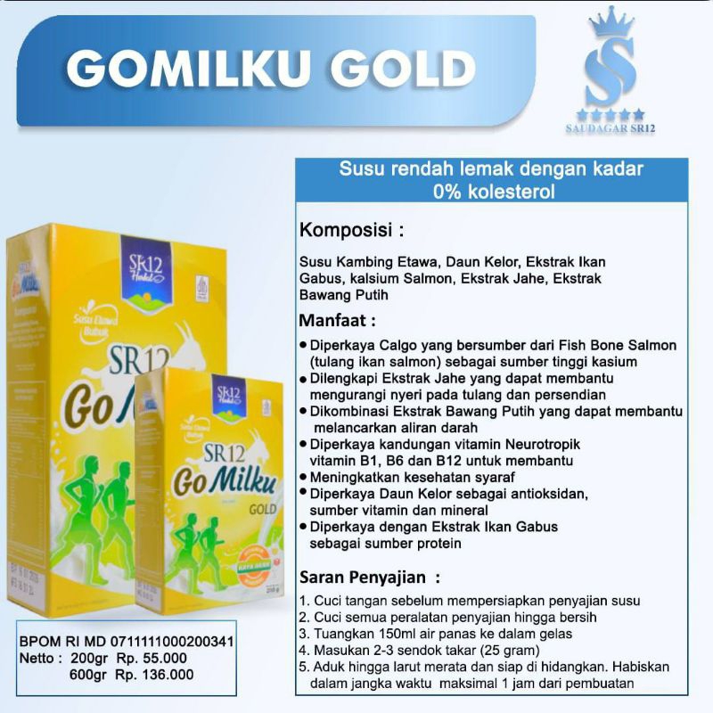 

GOMILKU GOLD / SUSU KESEHATAN SR12