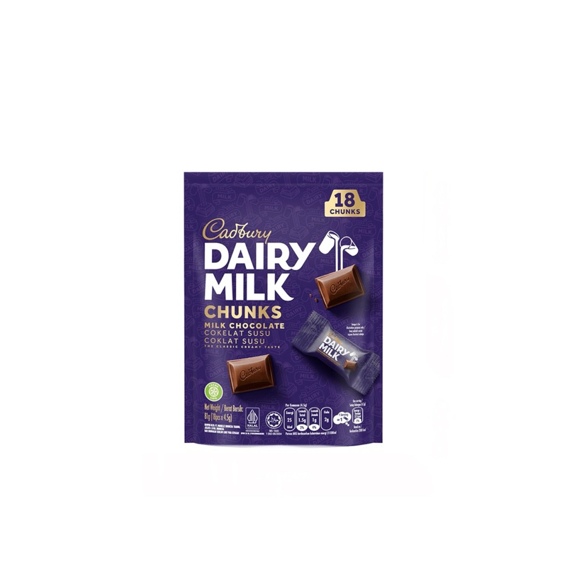 

Cadbury Dairy Milk Neaps Doybag 18 x 4,5 gr