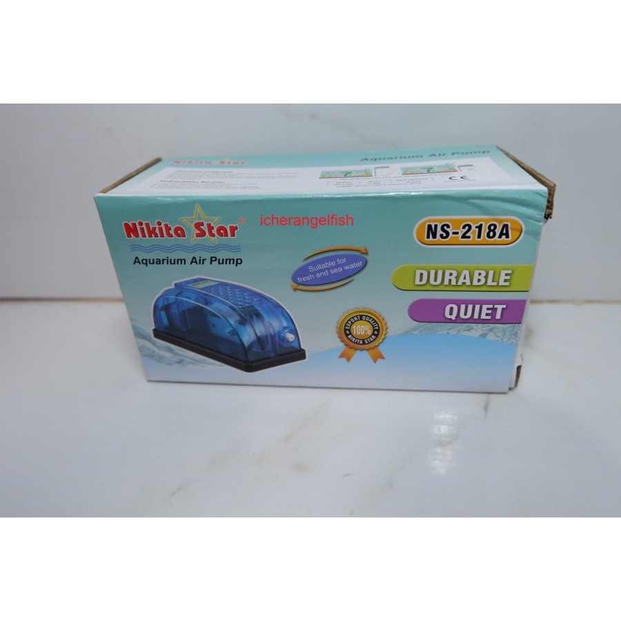 MESIN GELEMBUNG IKAN / MESIN OKSIGEN IKAN / MESIN AERATOR NS 218 / GELEMBUNG AQUARIUM / OKSIGEN AQUA