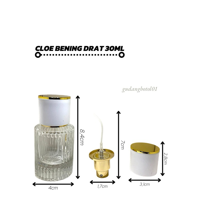 Botol Parfum Kosong Chloe 30ml type Drat/Putar/Bottle Parfume/New variant