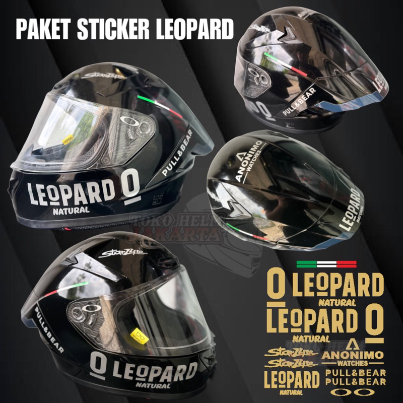 Sticker Cutting Helm Leopard SET/Sticker Helm Leopard