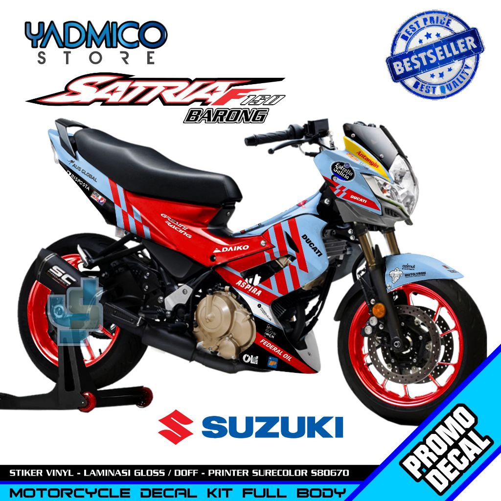 Decal Satria FU Barong Full Body - Stiker Motor Satria FU 2012 Full Body - Dekal Satria FU Barong 20