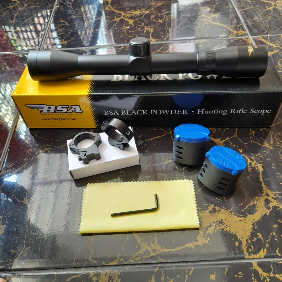 TELESKOP BSA 4X32 FIXZOOM MILLDOT FLIP BIRU