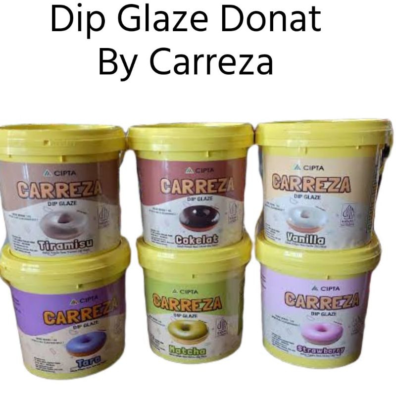

DIP GLAZE CAREZZA TOPPING SELAI ISIAN DONAT ESKUL KUL 1kg