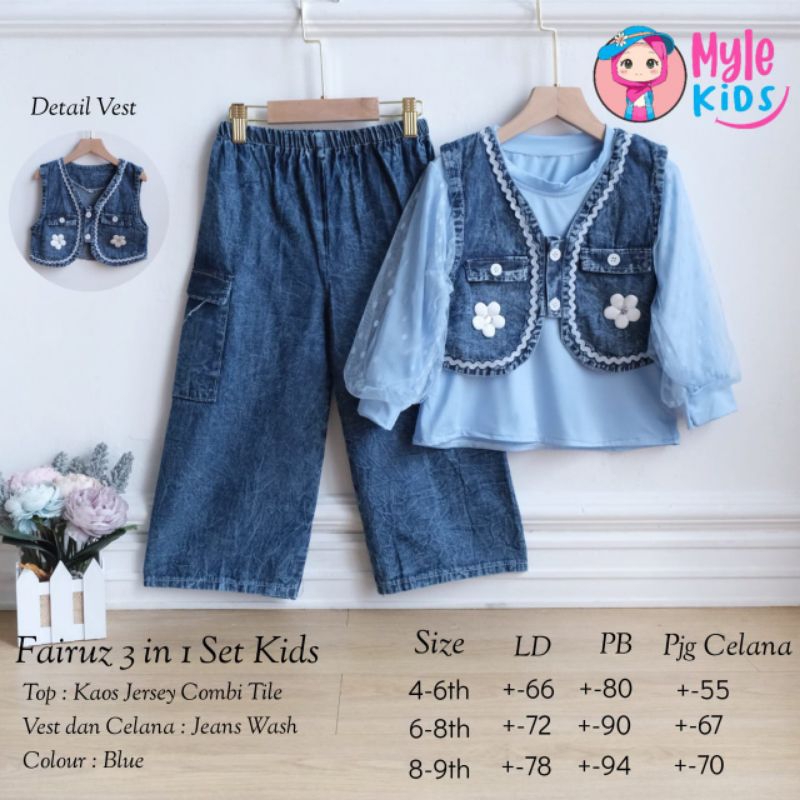 BIG RAMADHAN Fairuz Set Dress Kids Ory pusat busana muslim anak grosir dan eceran termurah terbaik t