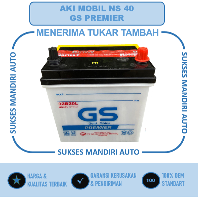 Aki Mobil GS Grand Max & Luxio NS 40 PREMIER
