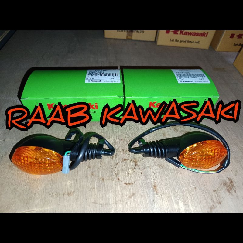 lampu sein depan set w175/w175tr original kawasaki
