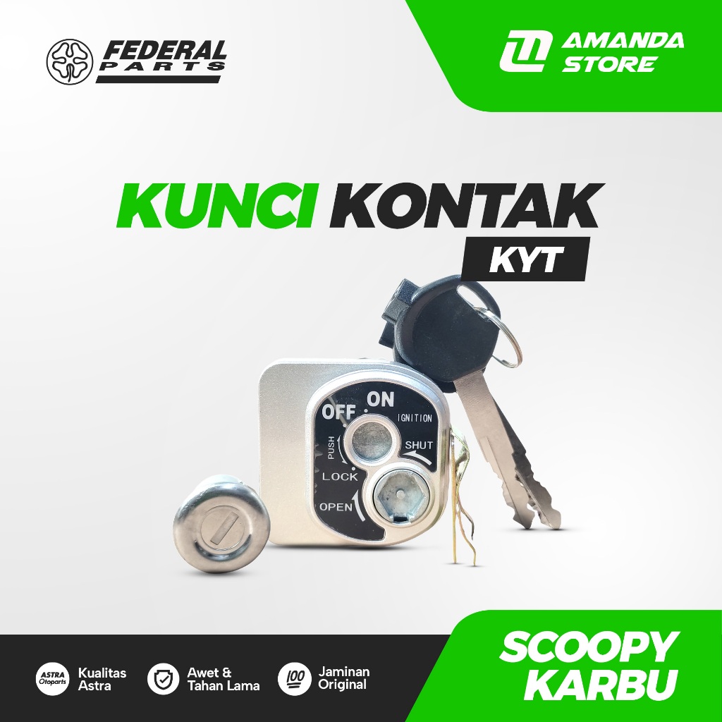 KUNCI KONTAK SET Scoopy KARBU (KYT) Original Federal Parts