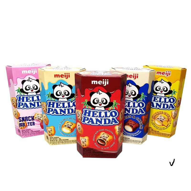 

HELLO PANDA 42 gram chocolate/cookies & cream /Strawberry/Double choco/Vanilla cream