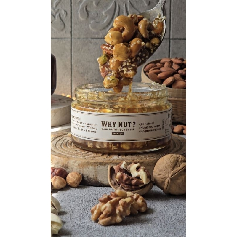 

Nuts in Honey Kacang Madu Pistachio Walnut Hazelnut Almond Cashew Raisin