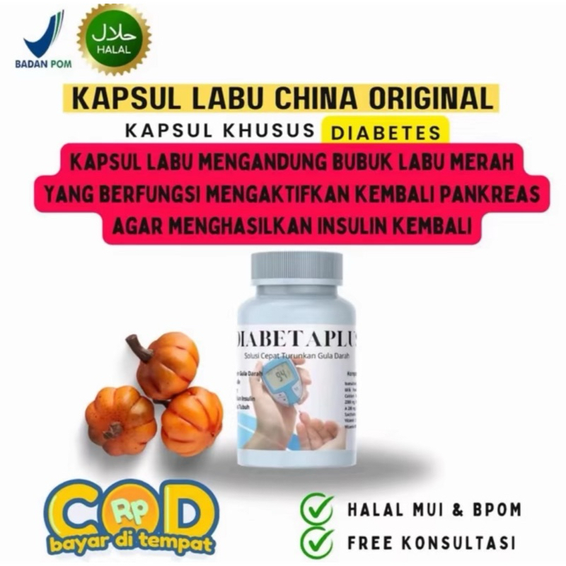 Susu Labu Cina Kapsul Labu Cina Untuk Diabetes dan Kencing Manis ORI