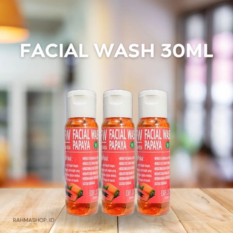

facial wash papaya cair ukuran 30ml
