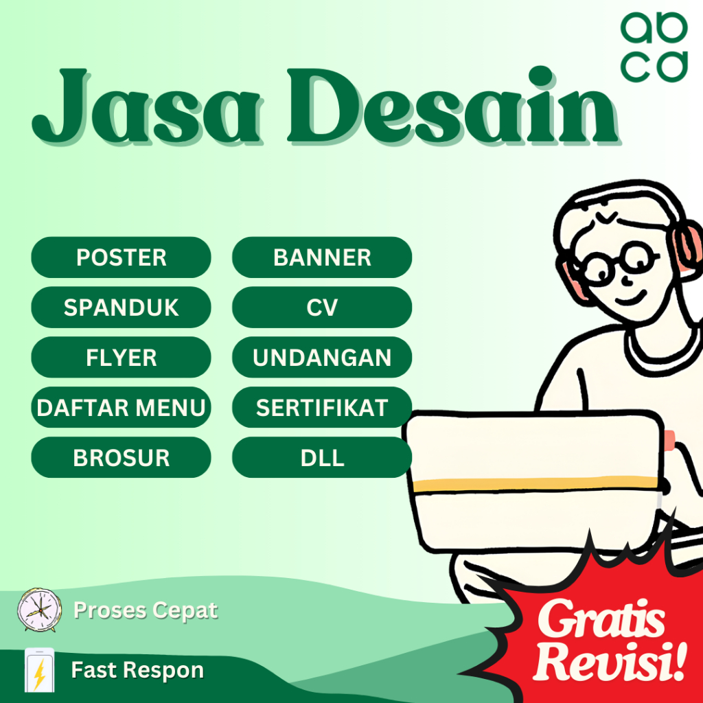 JASA DESAIN GRAFIS PROFESIONAL CEPAT | BANNER, SPANDUK, WISUDA, BROSUR, MENU MAKANAN, FEED IG, SERTI