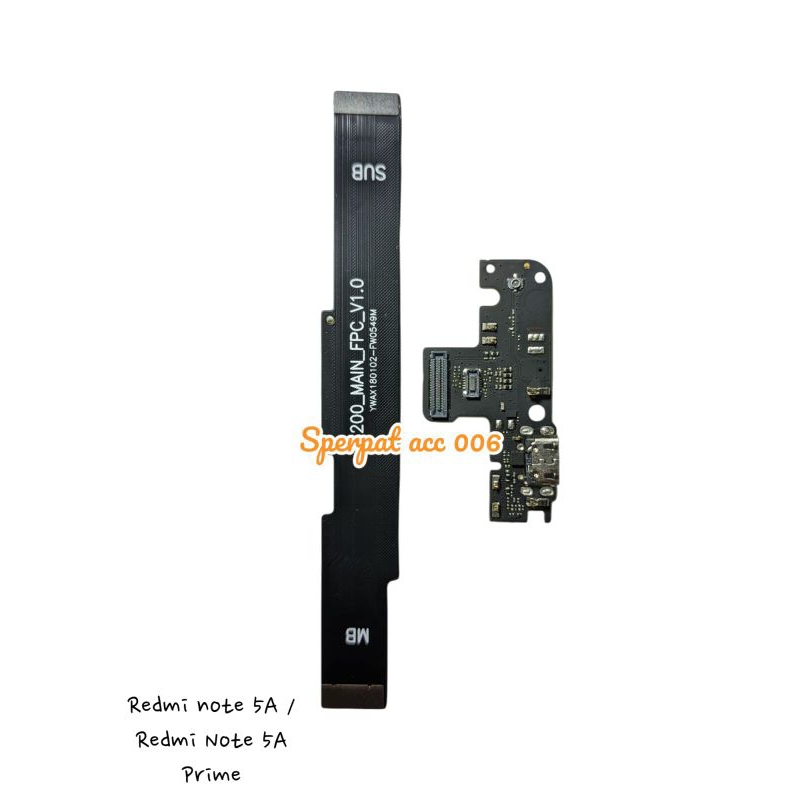 FLEXIBEL CHARGER XIAOMI REDMI NOTE 5A / REDMI NOTE 5A PRIME PAPAN CAS FULLSET IC + FLEXIBEL BOARD XI