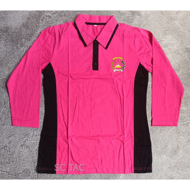 RB Baju Olahraga Bhayangkari/Kaos Olahraga Bhayangkari Pink