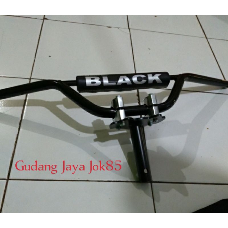 paketan stang trail + dudukan stang ( adaptor stang ) buat motor metic dan bebek