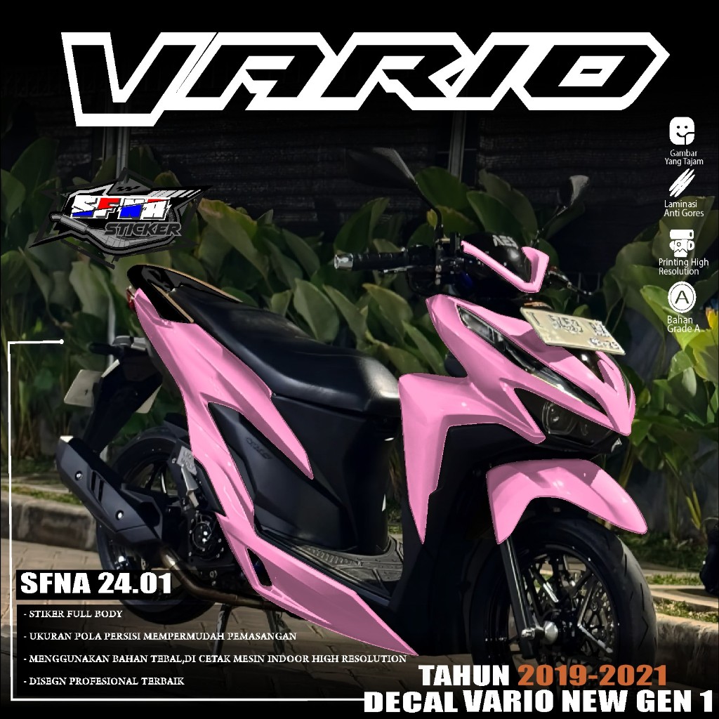 TERBARU Sticker Decal Full body Vario 125/150 New Full Body POLOS Sticker Vario 2019-2021 Full Body 
