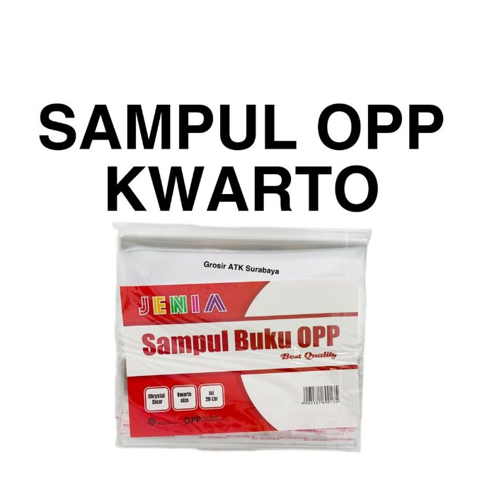 

( DAPAT 1 PAK 20 LEMBAR ) Sampul Cover Buku Kwarto Kuarto Quarto OPP Transparan Dengan Lem