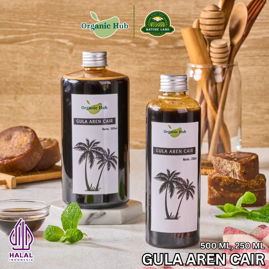 

Organic Hub Gula Aren Cair Organik Murni Asli 100% Syrup Liquid Palm Sugar Pure 500 ml 250 ml