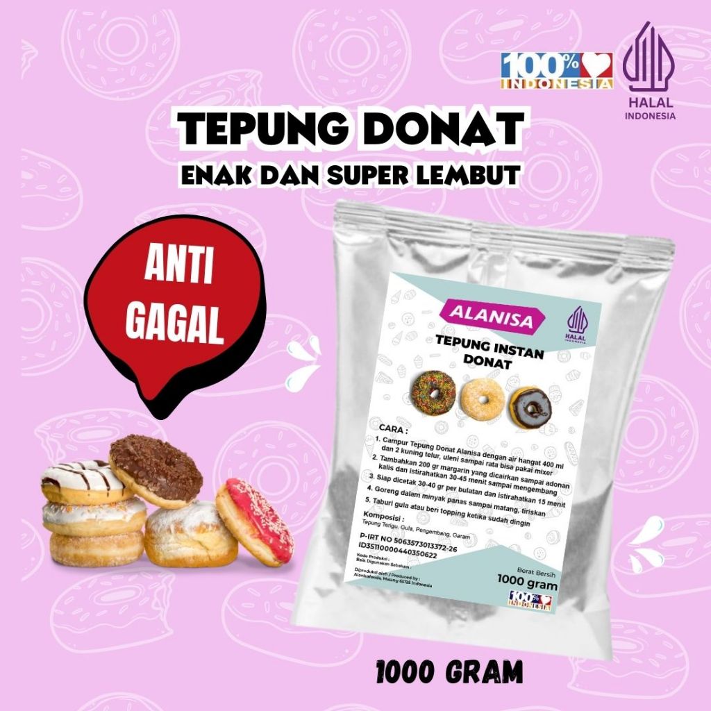 

TEPUNG DONAT 1KG PRAKTIS!!