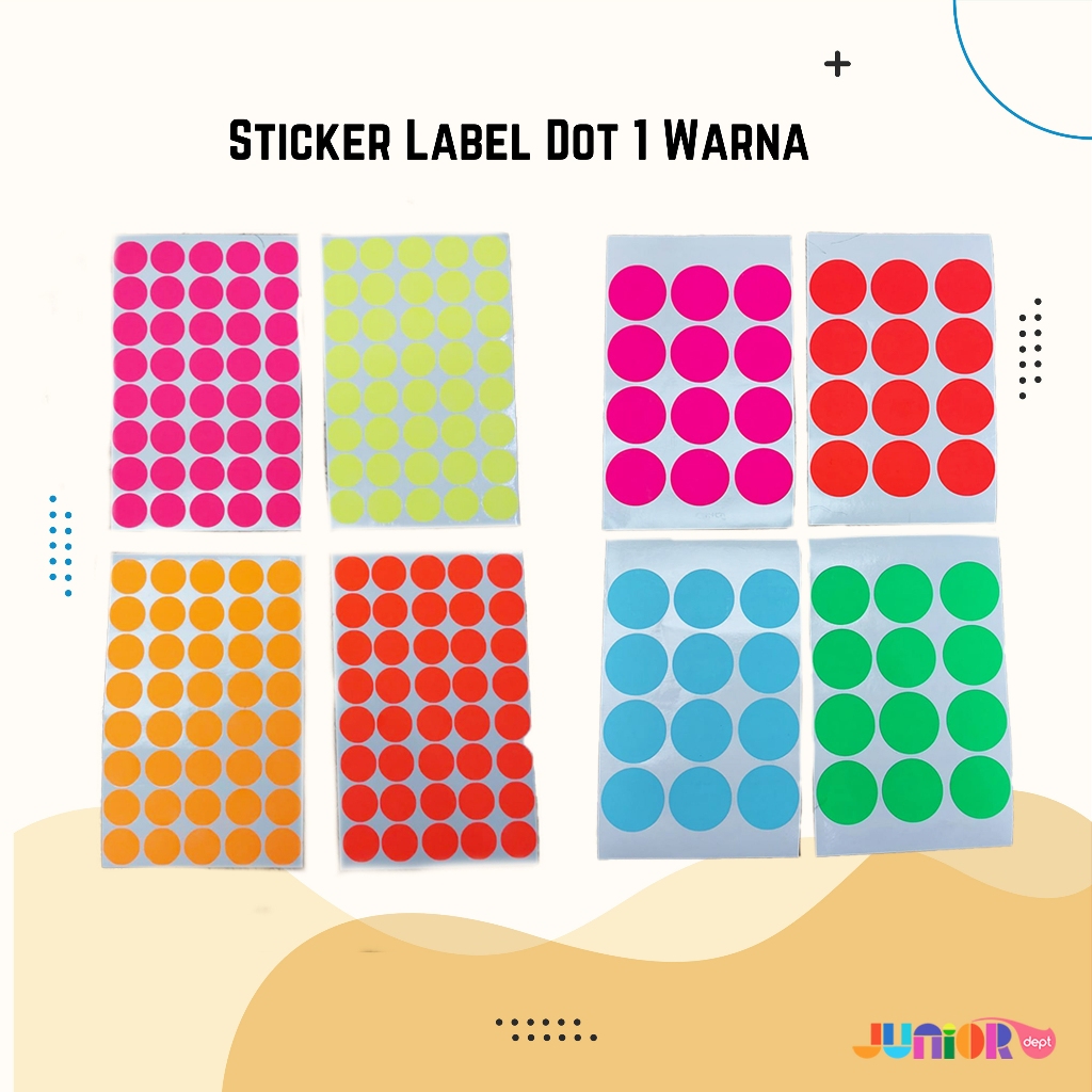 

Sticker Label Dot 1 Warna / Stiker Bulat / Stiker Warna Bulat
