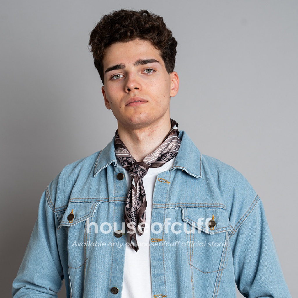 HOUSEOFCUFF SCARF SYAL BANDANA LEHER PRIA FORMAL MOTIF