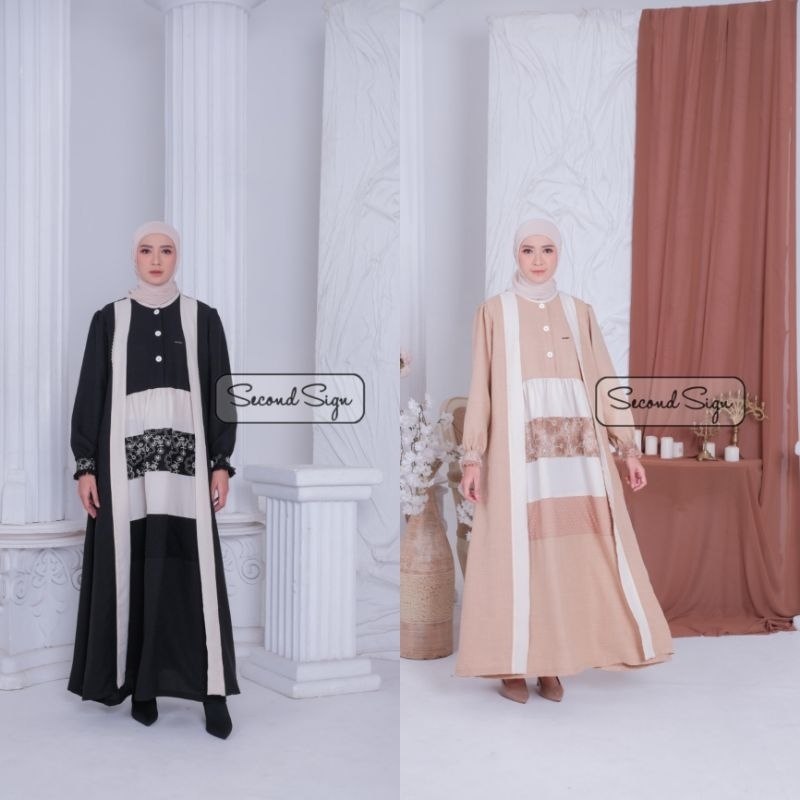Secondsign Edriana Dress Terbaru. Edriana Dress - Gamis Second Sign Terbaru