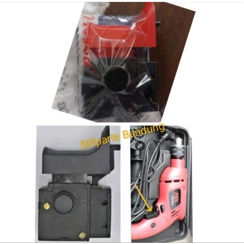 switch bor skil 6513 saklar skill bor impact drill 13mm onoff ready warna merah