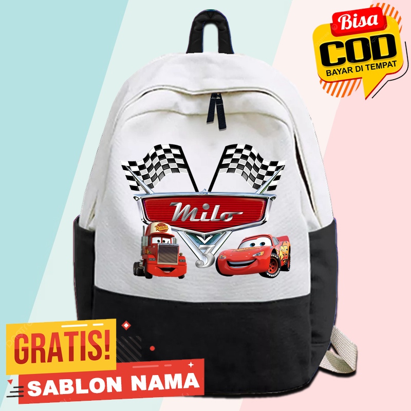 Tas Ransel Anak Sekolah / Tas Gendong Anak Lightning Mcqueen Disney Cars