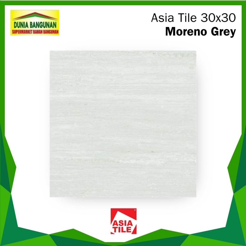 Keramik Asia Tile Moreno Grey Kw1 30x30 Keramik Marmer Glossy / Keramik Lantai / Keramik Dinding