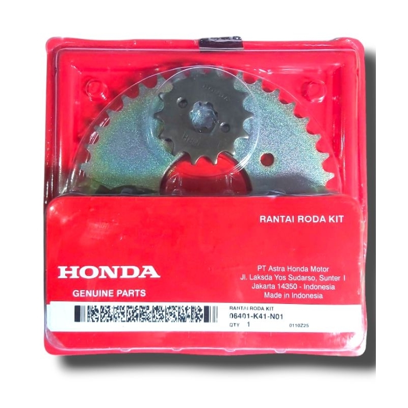 Gear rantai set new supra x 125 fi 2014 new blade 125 original HONDA AHM 06401-K41-N01