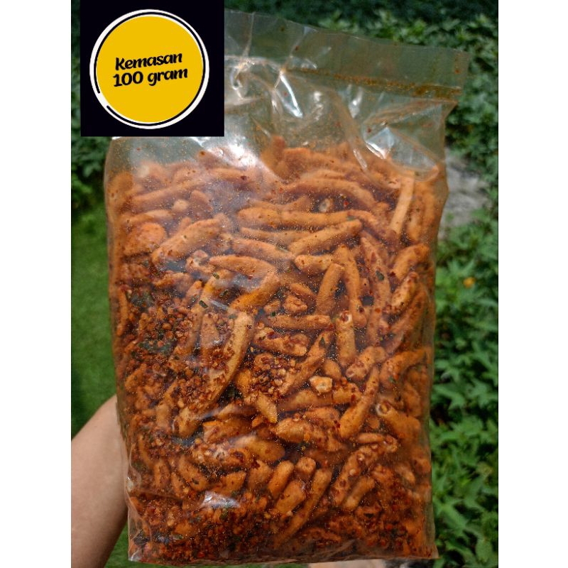 

Basreng stik 100 gram basreng viral pedas daun jeruk