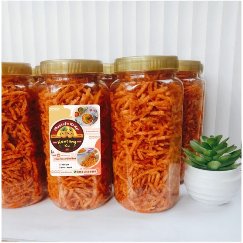 

Kentang Mustopa Krispi Gurih Pedas Manis lezzat ( toples 600ml )