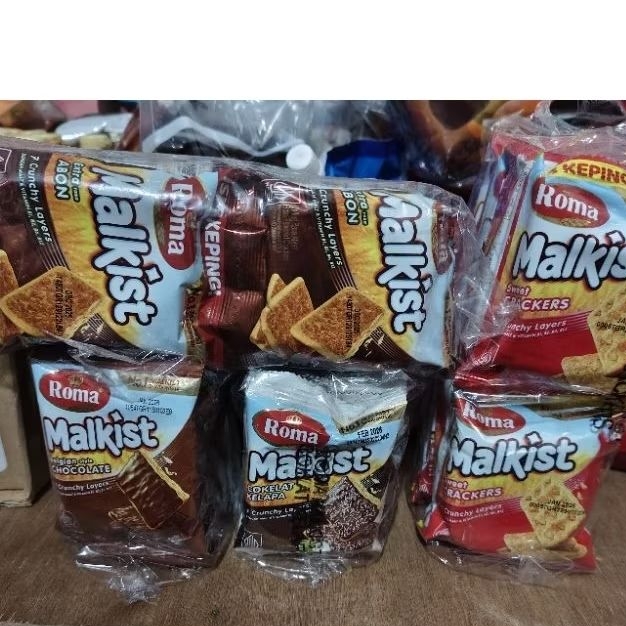 

malkist rasa abon, coklat, tabur kelapa, crakers 30 pcs