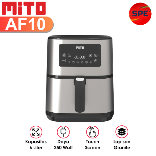 AIR FRYER DIGITAL MITO KAPASITAS 6 LITER AF10 GARANSI RESMI (MEDAN)